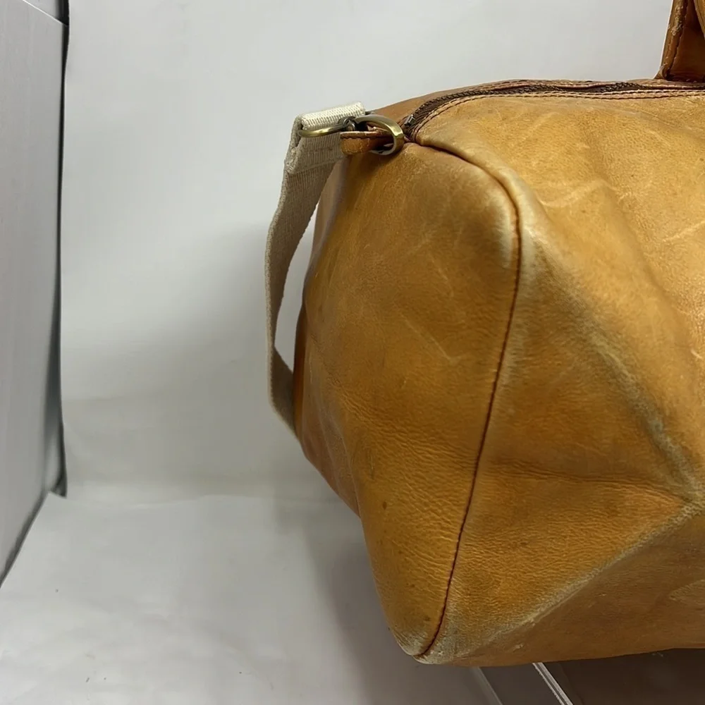 Vintage 16” Belting Leather Zip Duffel Bag